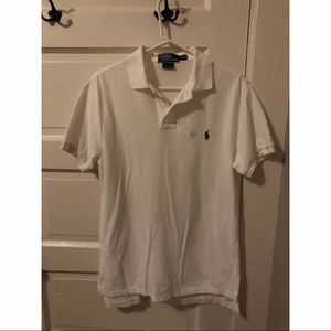 New Custom Fit White Ralph Lauren Polo - Size M